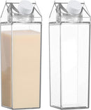 Garrafa de Acrílico Caixa de Leite 1lt e 500ml transparente.