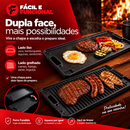 Chapa Bifeteira Ferro Fundido 50x25 Dupla Face