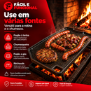 Chapa Bifeteira Ferro Fundido 50x25 Dupla Face