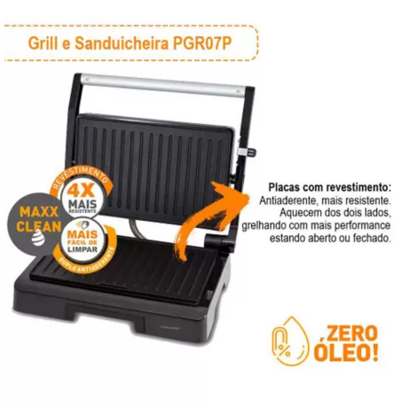 Sanduicheira Grill Press Diamante 1000w