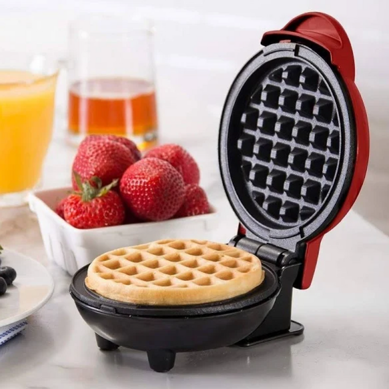 Máquina De Fazer Waffles Elétrico Profissional Antiaderente.