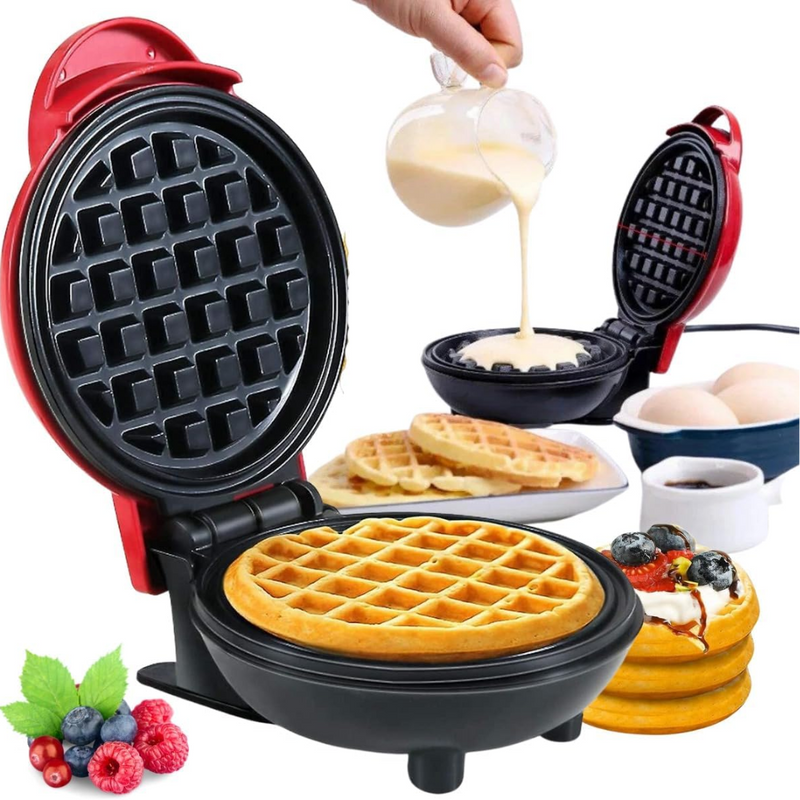 Máquina De Fazer Waffles Elétrico Profissional Antiaderente.