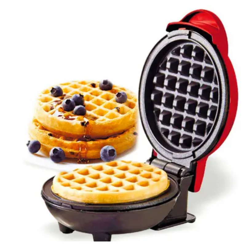 Máquina De Fazer Waffles Elétrico Profissional Antiaderente.