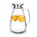 Jarra de Vidro Borossilicato 1,8L com Tampa em Aço Inox – Resistente ao Calor, Ideal para Sucos, Água, Chá e Bebidas Quentes e Geladas