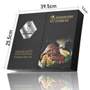 Jogo de Talheres Slim 24 pçs preto com talheres de ouro conjunto faca garfo colher de aço inoxidável. - facilefuncional.com.br