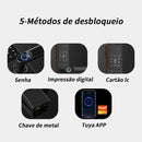 Fechadura Eletrônica Digital Biométrica, Senha e Cartão Wifi.