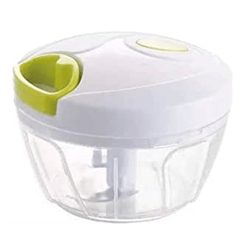 Mini processador manual 400ml triturador de alimento com 3 curvas de lâminas Inox. - facilefuncional.com.br