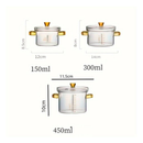 Panela De Vidro com Tampa-Resistente Ao Calor Para Fogão com Duas Alças.