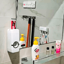 Dispensador de pasta de dentes automático e suporte de escova de dente para banheiro. - facilefuncional.com.br