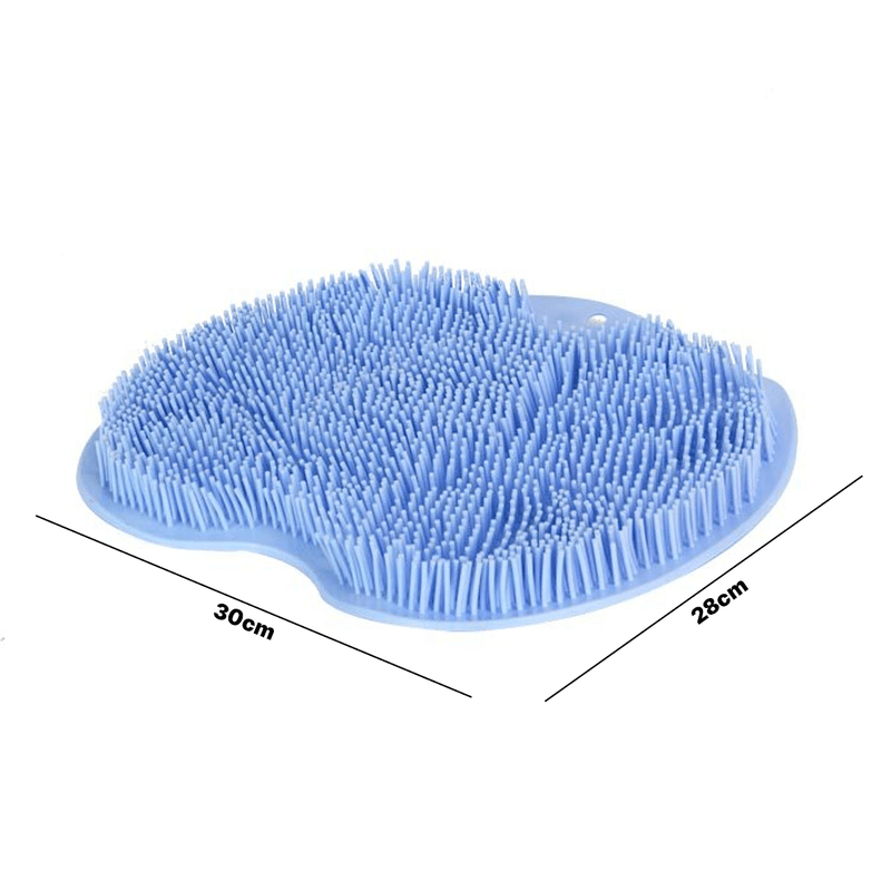 Esfoliante de chuveiro, massageador, anti-derrapante, tapete de banho, escova de limpeza nas costas e nos pês de silicone. - facilefuncional.com.br