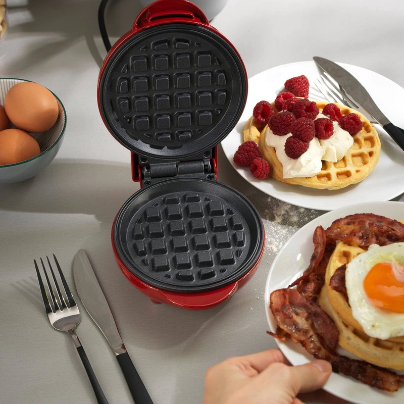 Máquina De Fazer Waffles Elétrico Profissional Antiaderente.