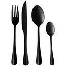 Faqueiro Aço Inox Preto 24 Peças de Luxo Alta Qualidade.