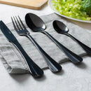 Faqueiro Aço Inox Preto 24 Peças de Luxo Alta Qualidade.