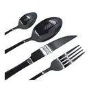 Faqueiro Aço Inox Preto 24 Peças de Luxo Alta Qualidade.