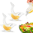 Espremedor de frutas em forma de pássaro e peixe, portátil de acrílico. - facilefuncional.com.br