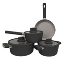 Conjunto de Panelas de Indução Antiaderente Cerâmica Chicago Preto 4 peças - Casambiente