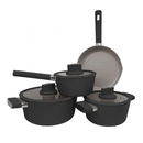 Conjunto de Panelas de Indução Antiaderente Cerâmica Chicago Preto 4 peças - Casambiente