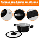 Conjunto de Panelas de Indução Antiaderente Cerâmica Chicago Preto 4 peças - Casambiente