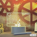 Luminária 3D calendário de Escrever tipo Lousa, Acrílico + Caneta
