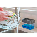 Dispenser Detergente 2 em 1 Esponja de Limpeza Dosador.