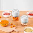 Processador De Alimentos Elétrico 3 Lâminas de Inox, Triturador Moedor Alimento, Usb Sem Fio. - facilefuncional.com.br