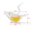 Espremedor de frutas em forma de pássaro e peixe, portátil de acrílico. - facilefuncional.com.br