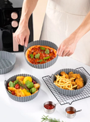 Cesta de Silicone para Air Fryer Reutilizável Antiaderente, Bandeja redonda Compre 1 Leve 2. - facilefuncional.com.br