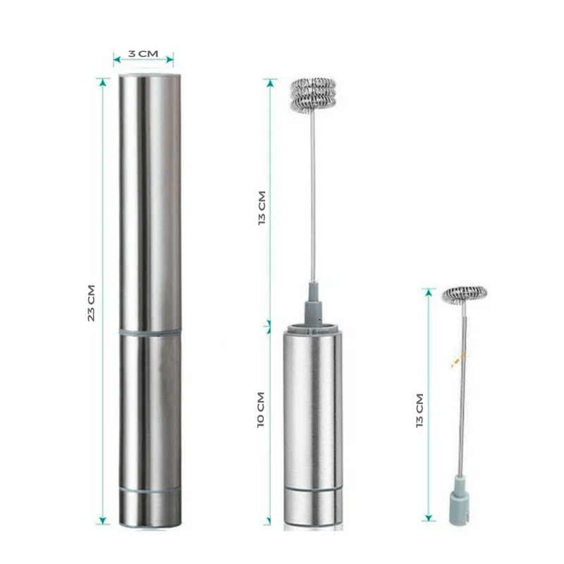 Mini Mixer Portátil de Aço Inoxidável Batedor de ovos, misturador de Leite. - facilefuncional.com.br