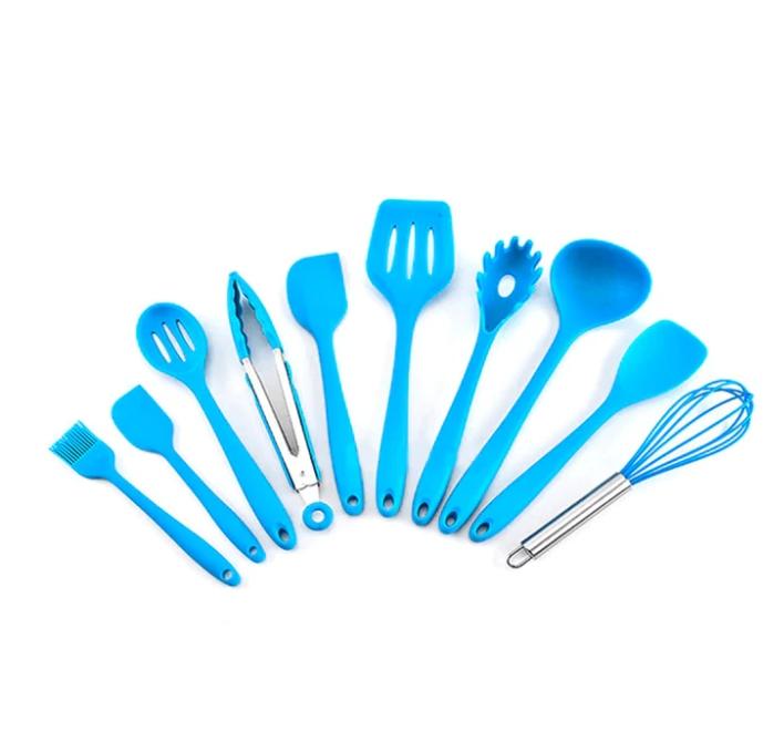 Kit utensílios de cozinha silicone 11 peças antiaderente.