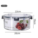 Recipiente de armazenamento de comida, transparente, potes de armazenamento com tampa. - facilefuncional.com.br