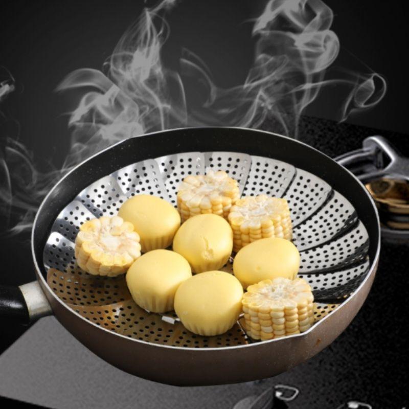 Cesto de cozimento a vapor de inox Para Legumes e Verduras. - facilefuncional.com.br