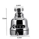 Bico Adaptador De Torneira Com 3 Jatos Reguláveis, Bico Torneira Giratória 360°Cozinha - facilefuncional.com.br