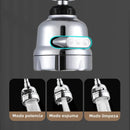 Bico Adaptador De Torneira Com 3 Jatos Reguláveis, Bico Torneira Giratória 360°Cozinha - facilefuncional.com.br