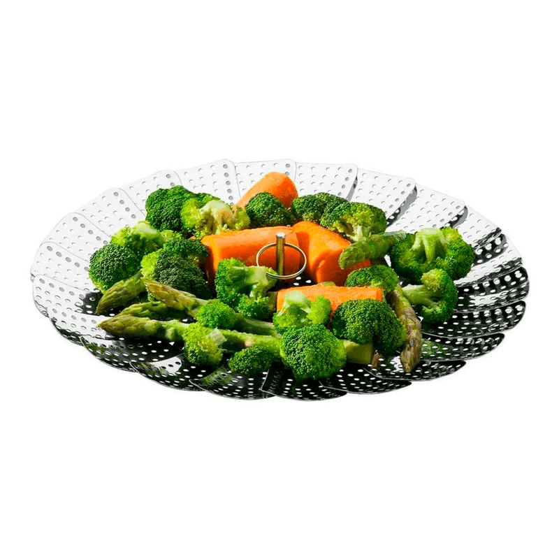 Cesto de cozimento a vapor de inox Para Legumes e Verduras. - facilefuncional.com.br