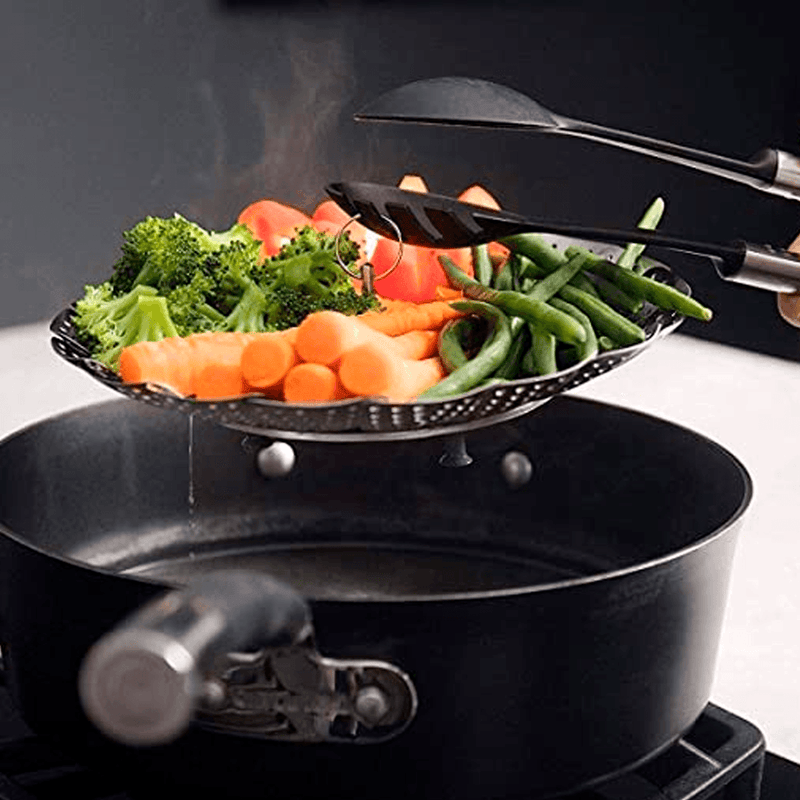 Cesto de cozimento a vapor de inox Para Legumes e Verduras. - facilefuncional.com.br