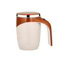 Caneca mixer magnética com tampa para café - 400ml automática de aço inoxidável elétrico. - facilefuncional.com.br