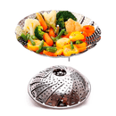 Cesto de cozimento a vapor de inox Para Legumes e Verduras. - facilefuncional.com.br