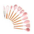 Kit utensílios de cozinha silicone 11 peças antiaderente. - facilefuncional.com.br