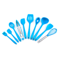 Kit utensílios de cozinha silicone 11 peças antiaderente. - facilefuncional.com.br